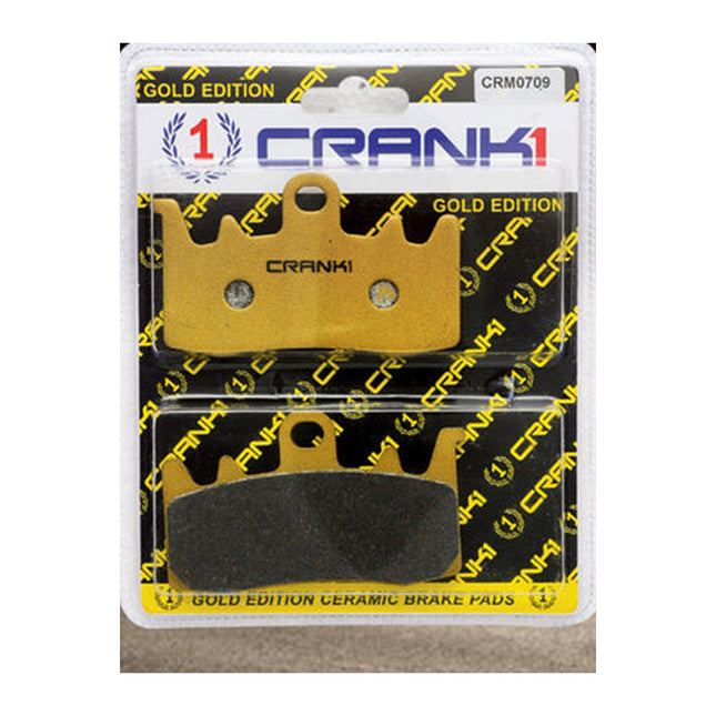 CRANK1 Brake Pads for Ducati Scrambler 800 Icon, Ceramic & Sintered, Front & Rear, in retail packaging