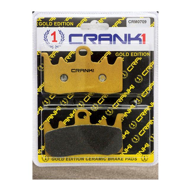 CRANK1 Brake Pads for Ducati Scrambler Nightshift 800, Ceramic & Sintered, Front & Rear, in retail packaging