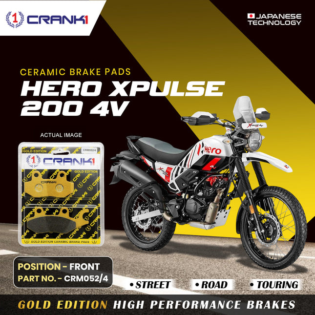 Ceramic Brake Pads For Hero Xpulse 200 4V - Front - CRM052/4 - 1 Set - CRANK1