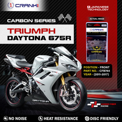 CRANK1 Brake Pads for Triumph Daytona 675R — Sintered, Front & Rear