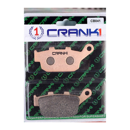 CRANK1 Brake Pads for Triumph Daytona 675R, Sintered, Front & Rear, in retail packaging