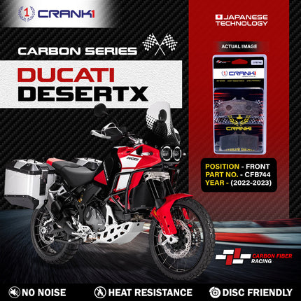 CRANK1 Brake Pads for Ducati DesertX — Sintered, Front & Rear