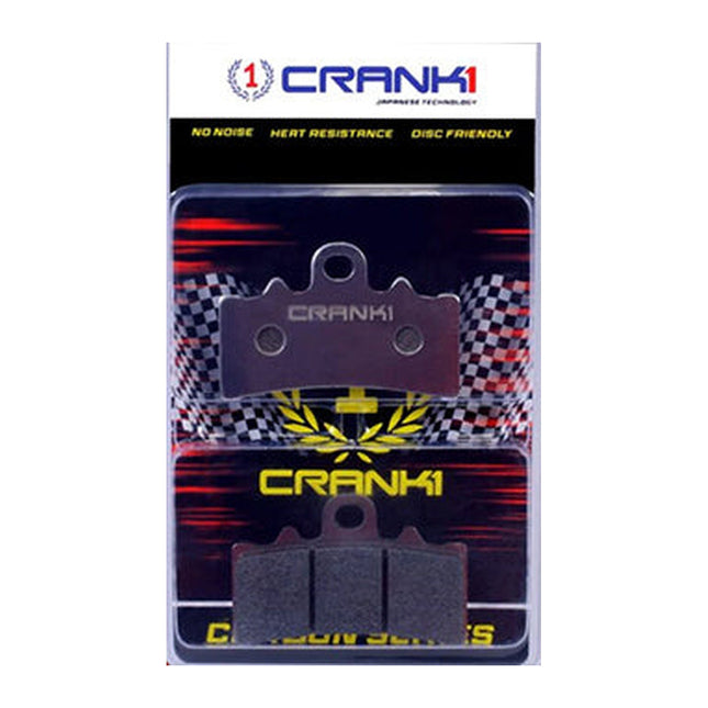 CRANK1 Carbon Brake Pads for Bajaj Dominar 250, in retail packaging