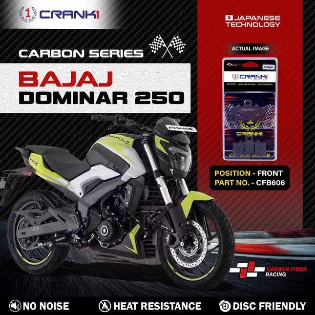 CRANK1 Carbon Brake Pads for Bajaj Dominar 250