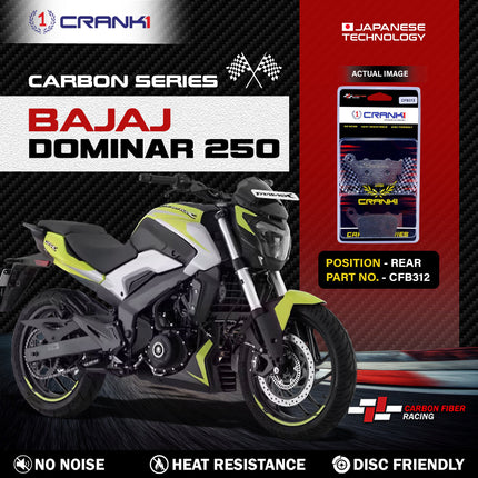 CRANK1 Carbon Brake Pads for Bajaj Dominar 250
