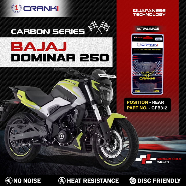 CRANK1 Carbon Brake Pads for Bajaj Dominar 250