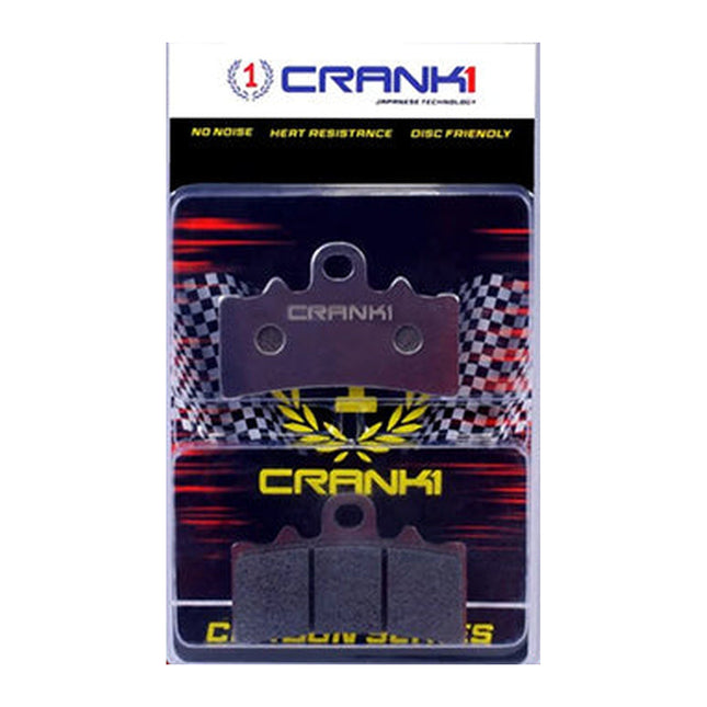 CRANK1 Carbon Brake Pads for Bajaj Dominar 400 UG19, in retail packaging