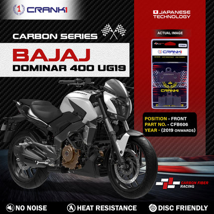 CRANK1 Carbon Brake Pads for Bajaj Dominar 400 UG19