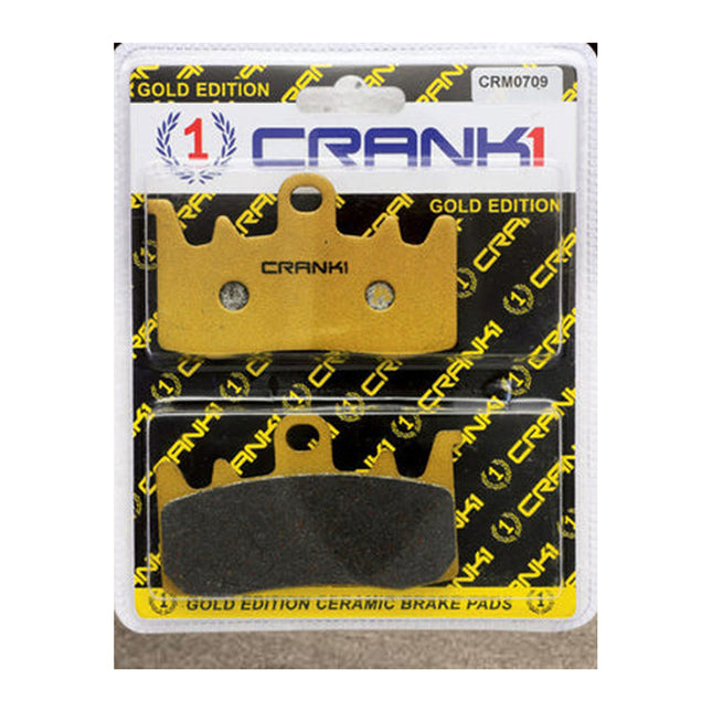 CRANK1 Brake Pads for Ducati Hypermotard 939, Ceramic & Sintered, Front & Rear, in retail packaging