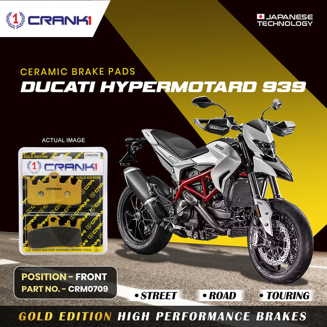 Ceramic Brake Pads For Ducati Hypermotard 939 - Front - CRM0709 - 2 Sets - CRANK1