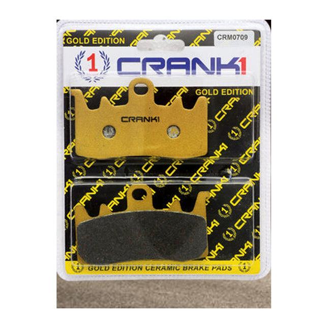 CRANK1 Brake Pads for Ducati Multistrada 950, Ceramic & Sintered, Front & Rear, in retail packaging