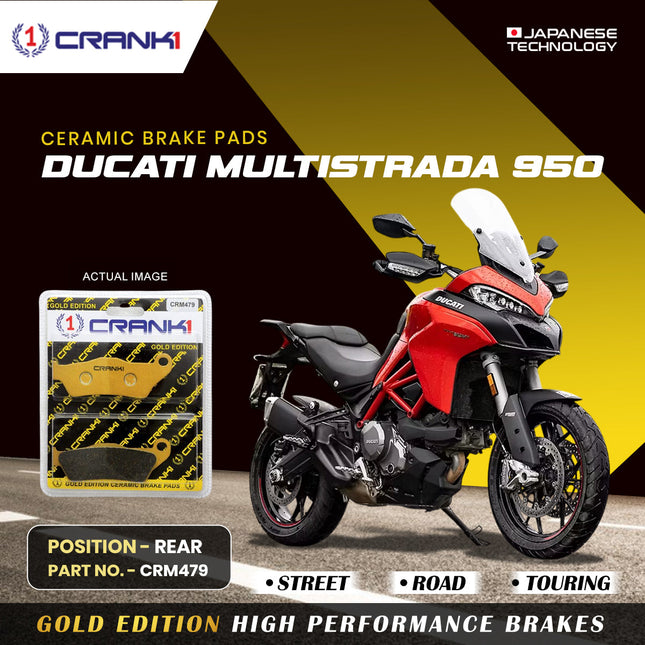 Ceramic Brake Pads For Ducati Multistrada 950 - Rear - CRM479 - 1 Set - CRANK1