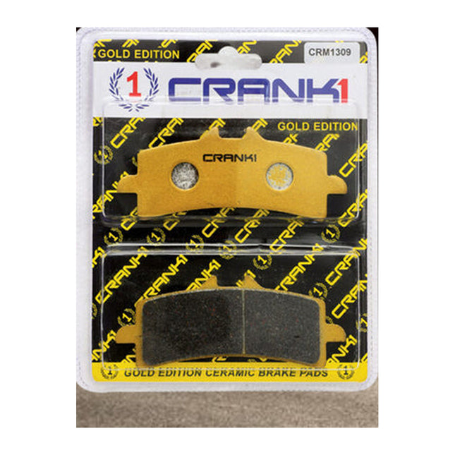 CRANK1 Brake Pads for Ducati Streetfighter V4S, Ceramic & Sintered, Front & Rear, in retail packaging