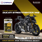 Ceramic Brake Pads For Ducati Streetfighter V4S - Rear - CRM469 - 1 Set - CRANK1
