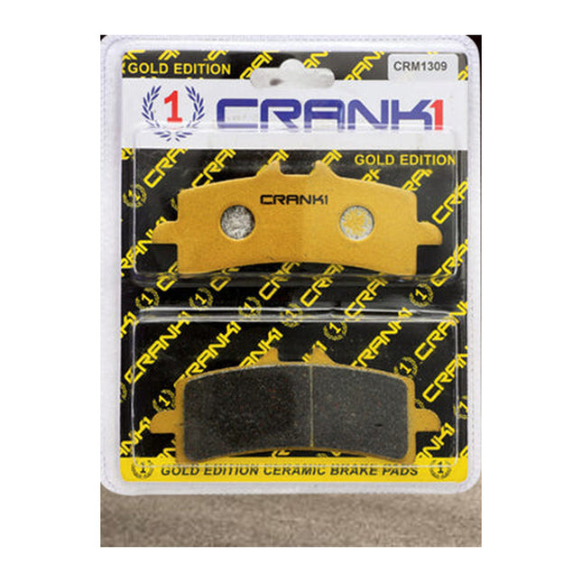 CRANK1 Brake Pads for Ducati Streetfighter V4, Ceramic & Sintered, Front & Rear, in retail packaging