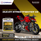 Ceramic Brake Pads For Ducati Streetfighter V4 - Front - CRM1309 - 2 Sets - CRANK1