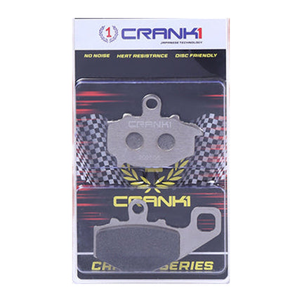 CRANK1 Brake Pads for Kawasaki ER-6n, Sintered, Front & Rear, in retail packaging