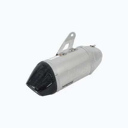 Norifumi Whoops SS Carbon Slip-On Exhaust for Royal Enfield Himalayan/Guerrilla 450 – Short (EXH18156) & Long (EXH18158)