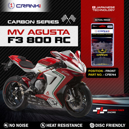 CRANK1 Brake Pads for MV Agusta F3 800 RC — Sintered, Front & Rear
