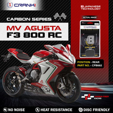 CRANK1 Brake Pads for MV Agusta F3 800 RC — Sintered, Front & Rear