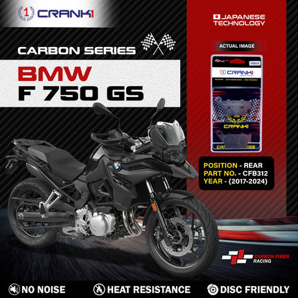 CRANK1 Brake Pads for BMW F 750 GS — Sintered, Front & Rear