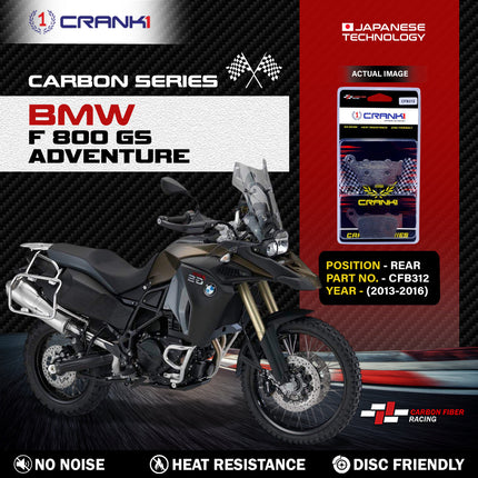 CRANK1 Brake Pads for BMW F 800 GS Adventure — Sintered, Front & Rear