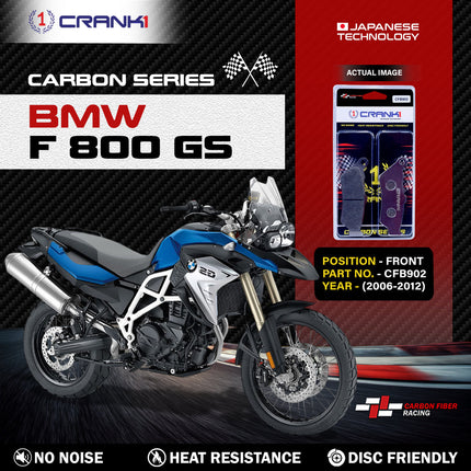 CRANK1 Brake Pads for BMW F 800 GS — Sintered, Front & Rear