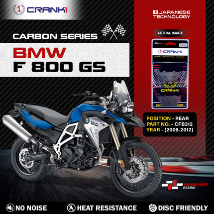 CRANK1 Brake Pads for BMW F 800 GS — Sintered, Front & Rear