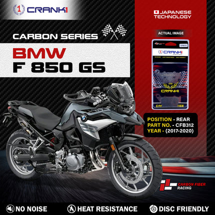 CRANK1 Brake Pads for BMW F 850 GS — Sintered, Front & Rear