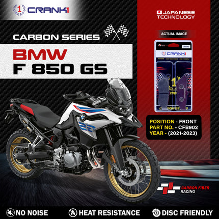 CRANK1 Brake Pads for BMW F 850 GS — Sintered, Front & Rear