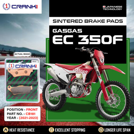 Sintered Brake Pads For GASGAS EC 350F (2021-2023) - Front - CB181 - 1 Set - CRANK1