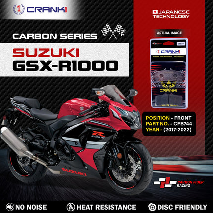 CRANK1 Brake Pads for Suzuki GSX-R1000 — Ceramic & Sintered, Front & Rear