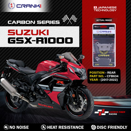 CRANK1 Brake Pads for Suzuki GSX-R1000 — Ceramic & Sintered, Front & Rear