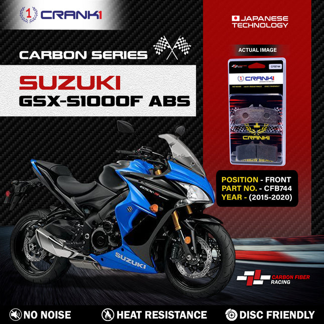 CRANK1 Brake Pads for Suzuki GSX-S1000F ABS — Sintered, Front