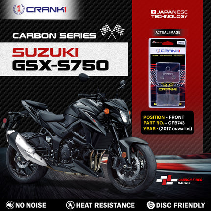 CRANK1 Brake Pads for Suzuki GSX-S750 — Ceramic & Sintered, Front & Rear