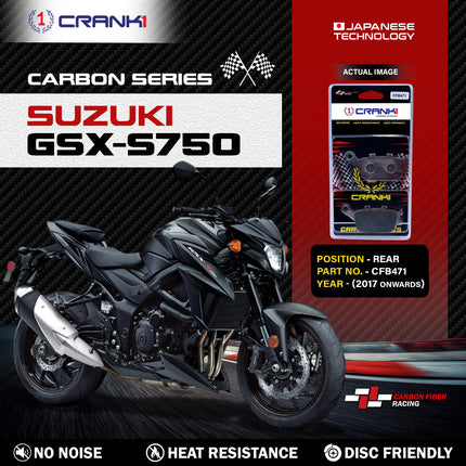 CRANK1 Brake Pads for Suzuki GSX-S750 — Ceramic & Sintered, Front & Rear