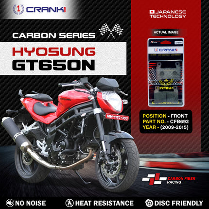 CRANK1 Brake Pads for Hyosung GT650N — Sintered, Front