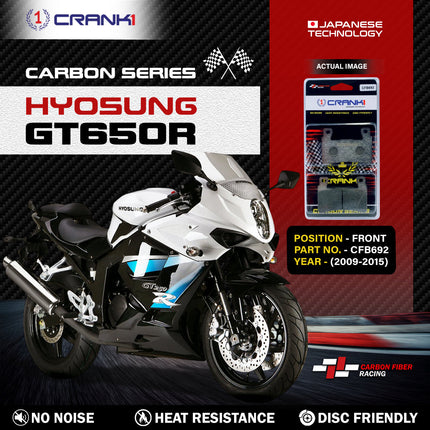CRANK1 Brake Pads for Hyosung GT650R — Sintered, Front