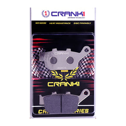 CRANK1 Carbon Brake Pads for Suzuki GW250 Inazuma, in retail packaging