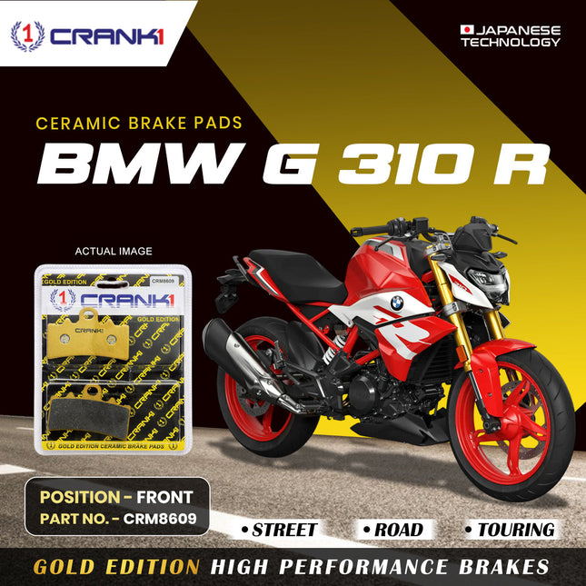 Ceramic Brake Pads For BMW G 310 R - Front - CRM8609 - 1 Set - CRANK1