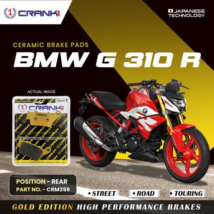 Ceramic Brake Pads For BMW G 310 R - Rear - CRM359 - 1 Set - CRANK1