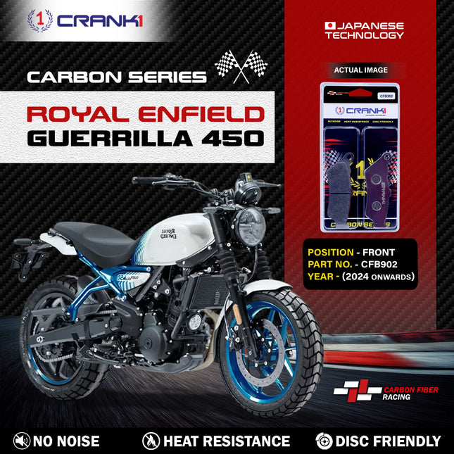 CRANK1 Carbon Brake Pads for Royal Enfield Guerrilla 450