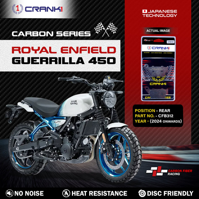 CRANK1 Carbon Brake Pads for Royal Enfield Guerrilla 450