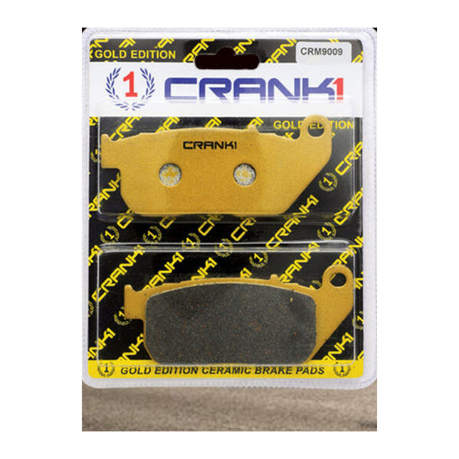 CRANK1 Brake Pads for Harley Davidson Sportster Iron 883, Ceramic & Sintered, Front & Rear, in retail packaging