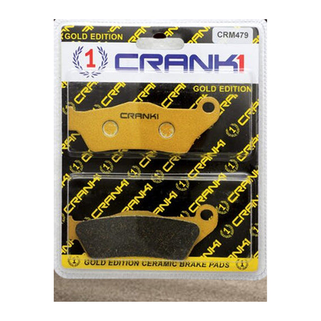 CRANK1 Brake Pads for Harley Davidson X 440 T, Ceramic, Front & Rear, in retail packaging