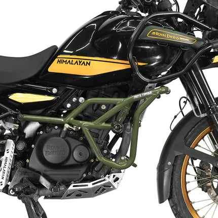 Moto Torque Himalayan 450 Panther Crash Guard Green with nylon slider