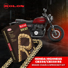 Rolon brass chain sprocket kit for Honda H’ness CB350/CB350rs