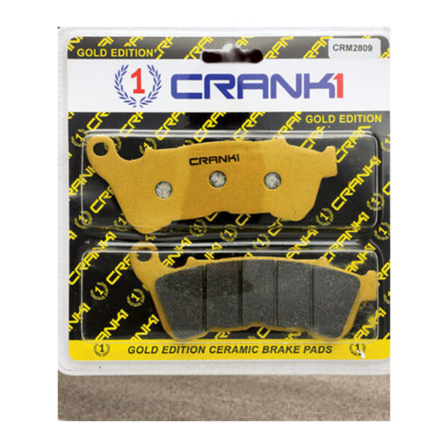 CRANK1 Brake Pads for Harley Davidson Forty Eight, Ceramic, Front & Rear, in retail packaging