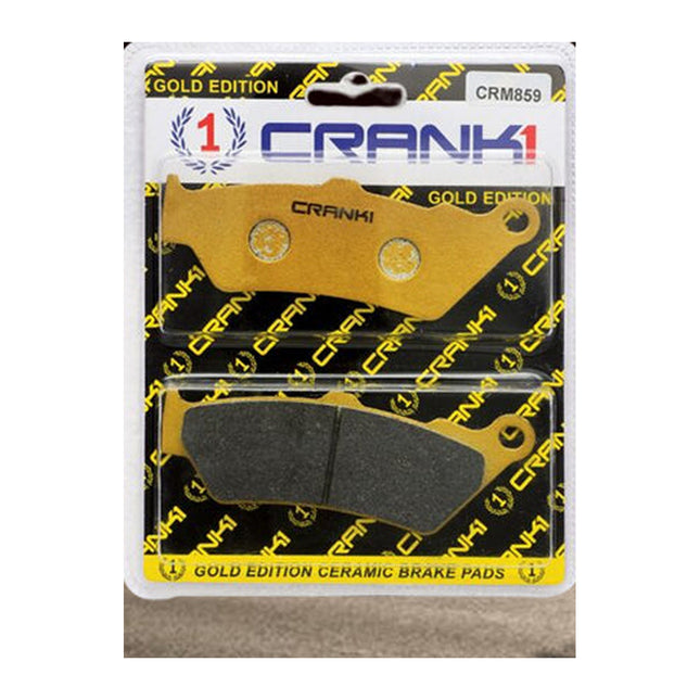 CRANK1 Brake Pads for Harley Davidson Street 750, Ceramic & Sintered, Front & Rear, in retail packaging