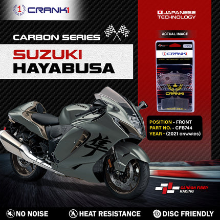 CRANK1 Brake Pads for Suzuki Hayabusa — Ceramic & Sintered, Front & Rear